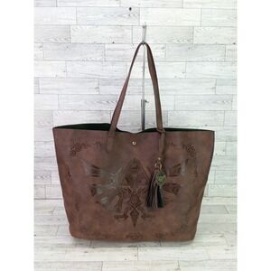 Bioworld Legend of Zelda Royal Crest Windcrest Tote Bag Brown Faux Leather